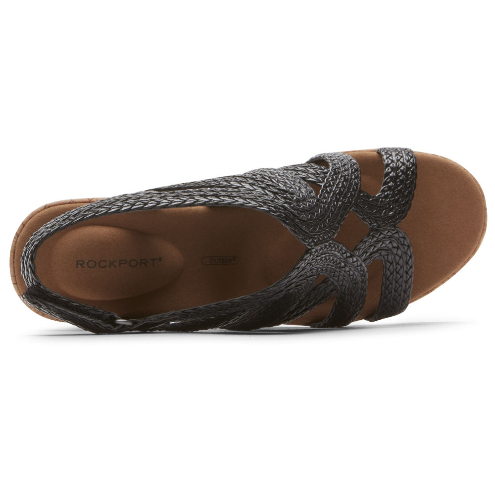 Rockport Sandaler Dam Svarta - Briah Braided - OZRWI1594
